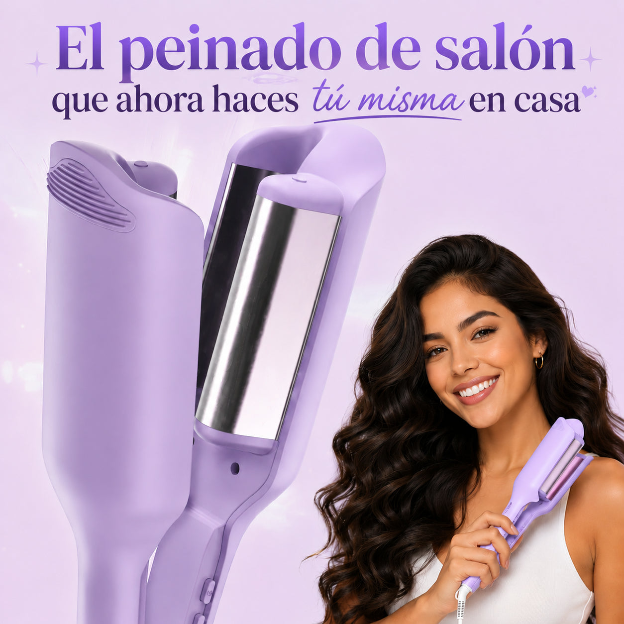 Consigue ondas de salón en minutos sin salir de casa.