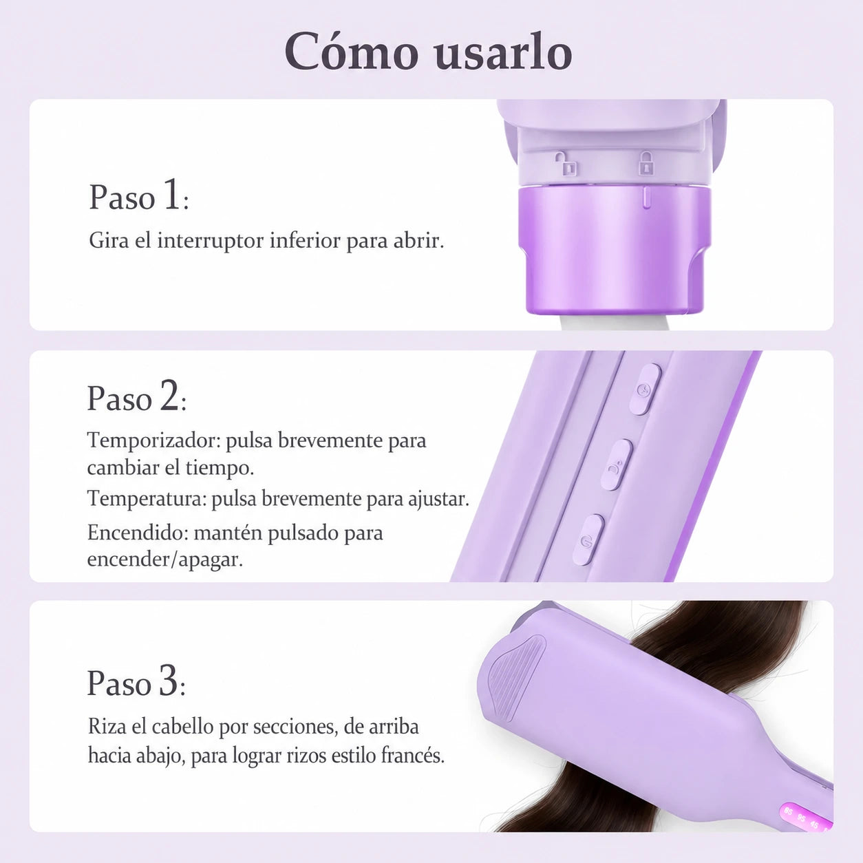 Consigue ondas de salón en minutos sin salir de casa.