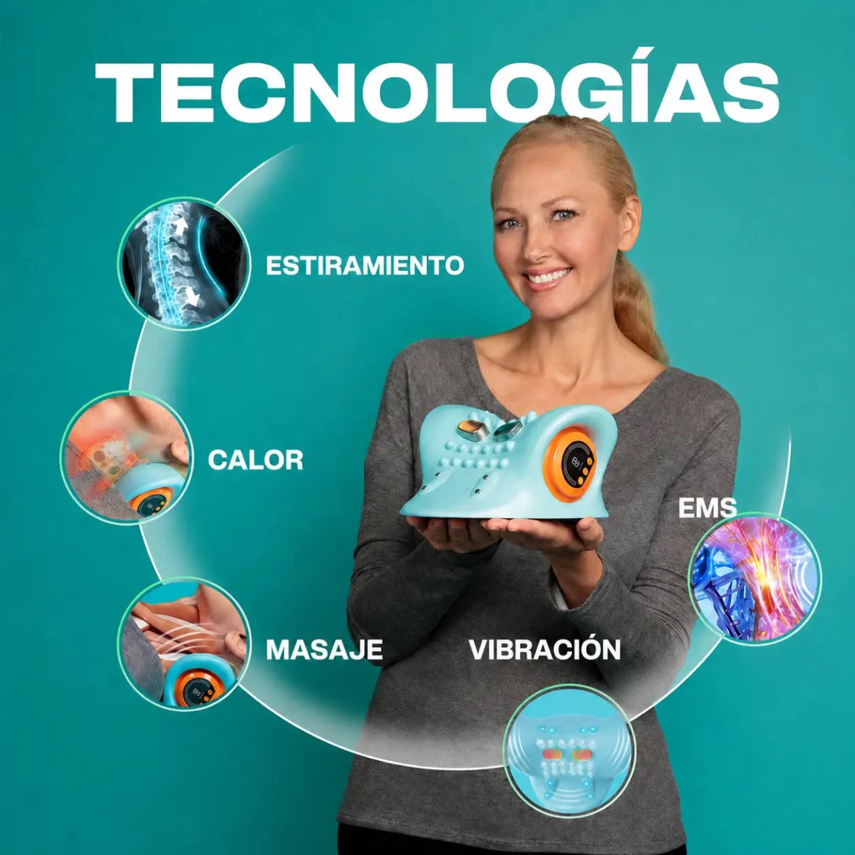 Alivia el dolor de cuello en minutos y reduce la joroba cervical desde casa - Encantory