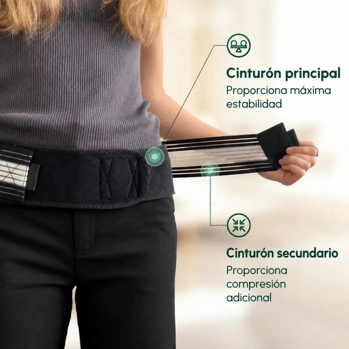 Cinturón Sacroilíaco para el Dolor de Espalda y la Ciática - Encantory