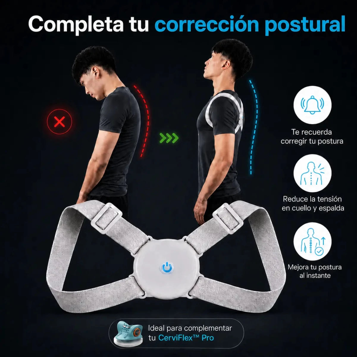 Corrector de Postura con Sensor - Encantory