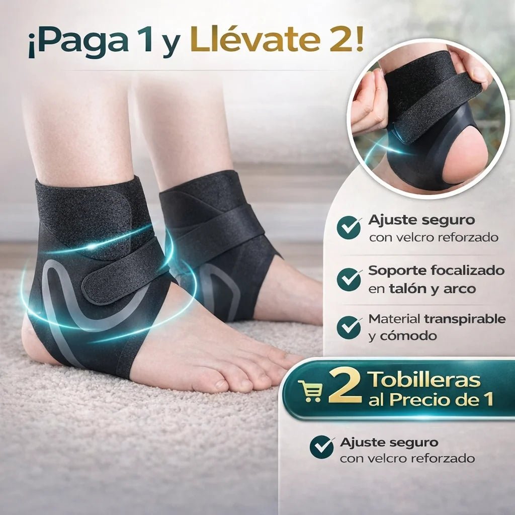 No más dolor en talón, planta del pie ni tobillo. Desinflama, reduce presión y muevete con libertad. Paga 1, Lleva 2 - Encantory