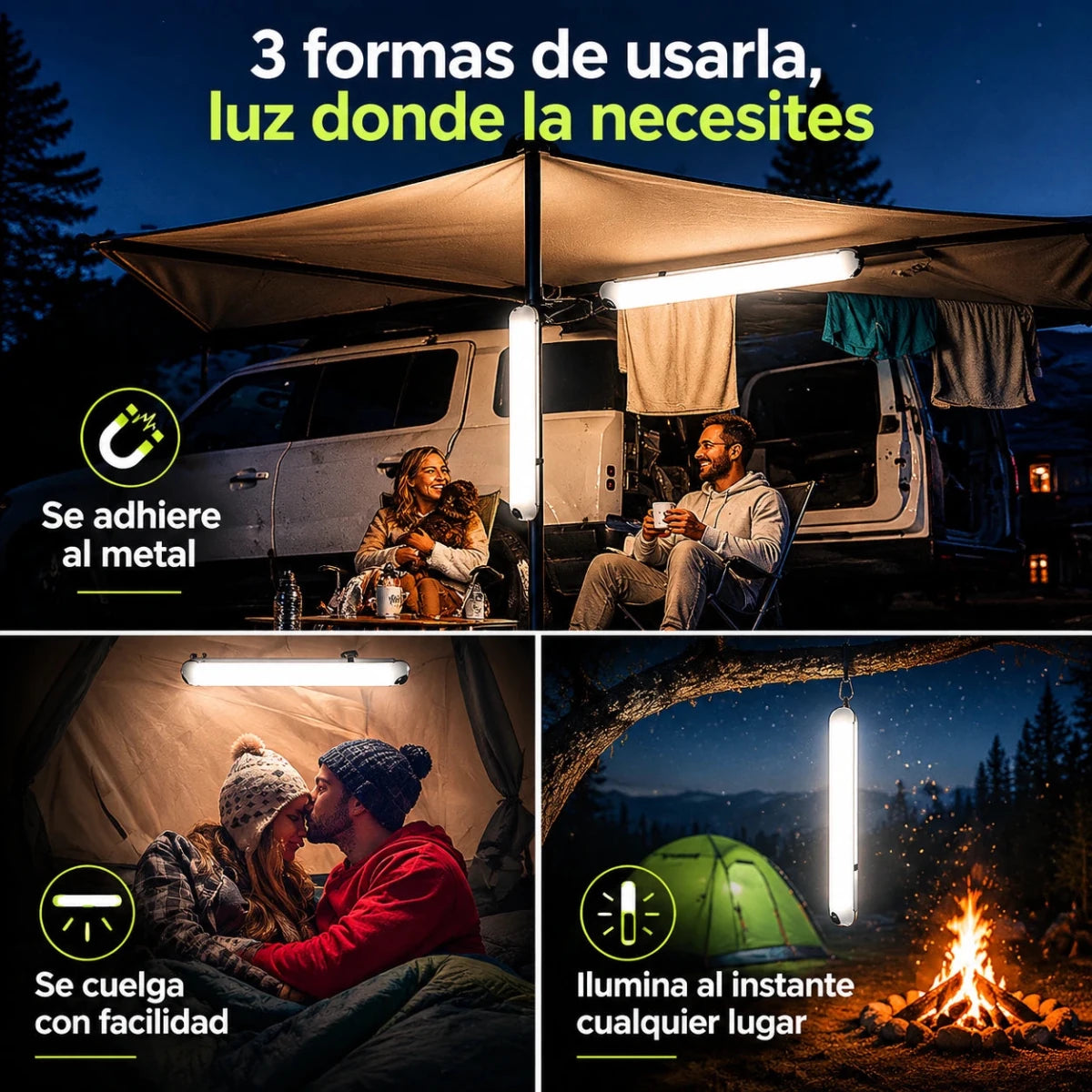 ¿Sin luz cuando más la necesitas? Infla, conecta y tendrás luz potente al instante. - Encantory