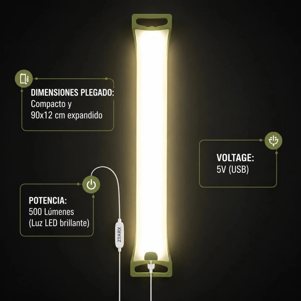 ¿Sin luz cuando más la necesitas? Infla, conecta y tendrás luz potente al instante. - Encantory