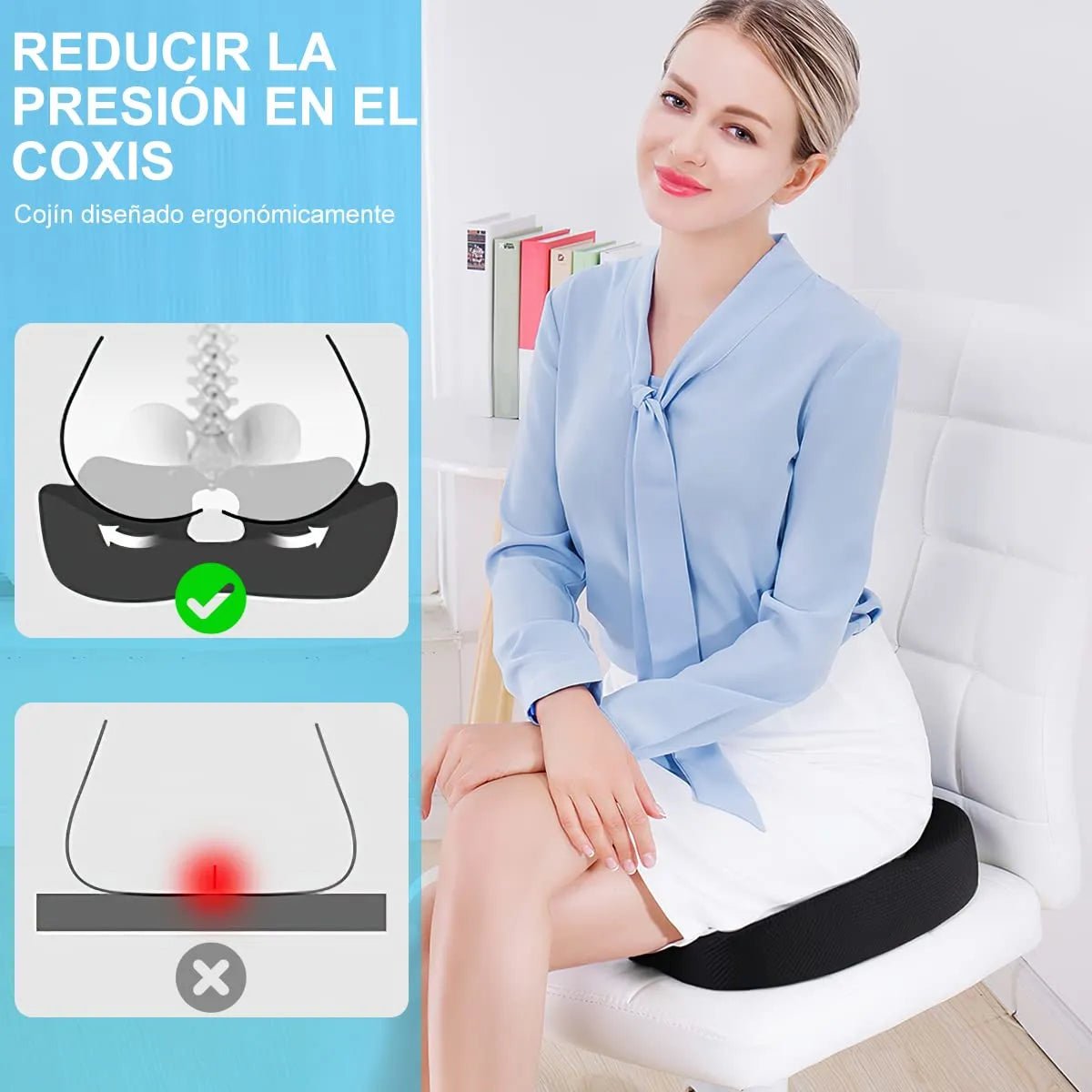 Vuelve a sentarte sin dolor en el coxis y la parte baja de la espalda - Encantory